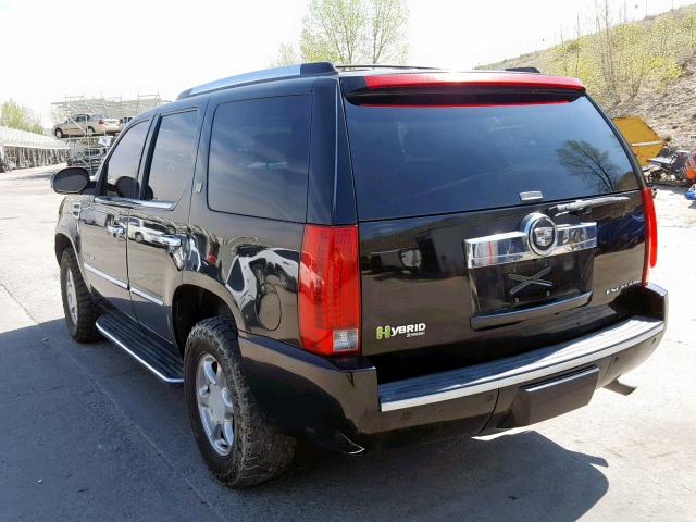 1GYFK43559R128773 - 2009 CADILLAC ESCALADE H BLACK photo 3