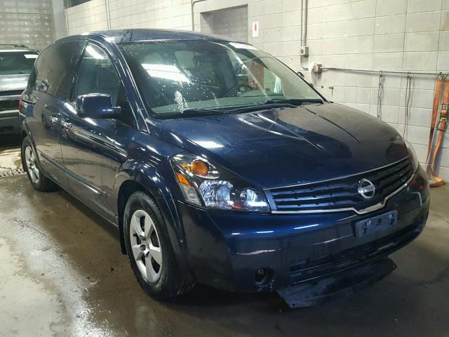 5N1BV28U28N108062 - 2008 NISSAN QUEST S BLUE photo 1