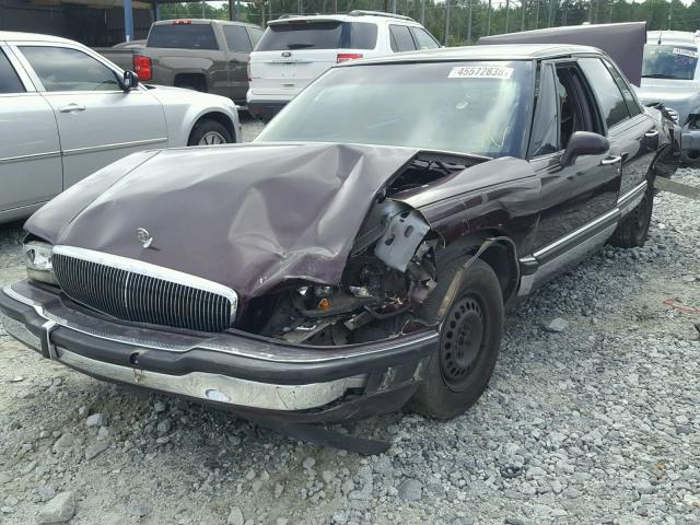 1G4CW53L4P1638203 - 1993 BUICK PARK AVENU MAROON photo 2