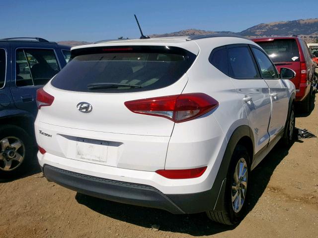 KM8J33A49HU563921 - 2017 HYUNDAI TUCSON LIM WHITE photo 4