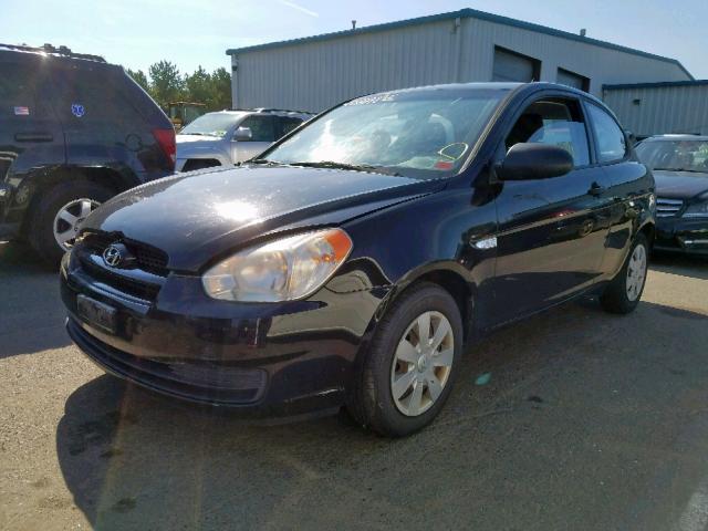 KMHCM36C87U049370 - 2007 HYUNDAI ACCENT GS BLACK photo 2