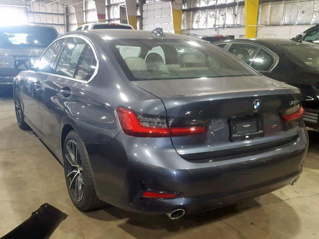 WBA5R7C53KAJ80998 - 2019 BMW 330XI ნაცრისფერი ფოტო 3