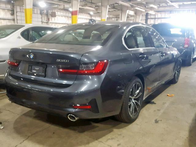 WBA5R7C53KAJ80998 - 2019 BMW 330XI GRAY photo 4