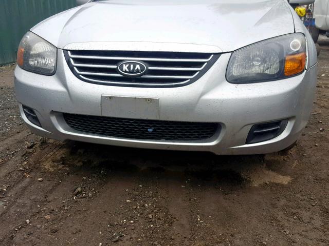 KNAFE221795628583 - 2009 KIA SPECTRA EX SILVER photo 9