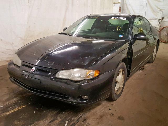 2G1WX12K749206088 - 2004 CHEVROLET MONTE CARL BLACK photo 2