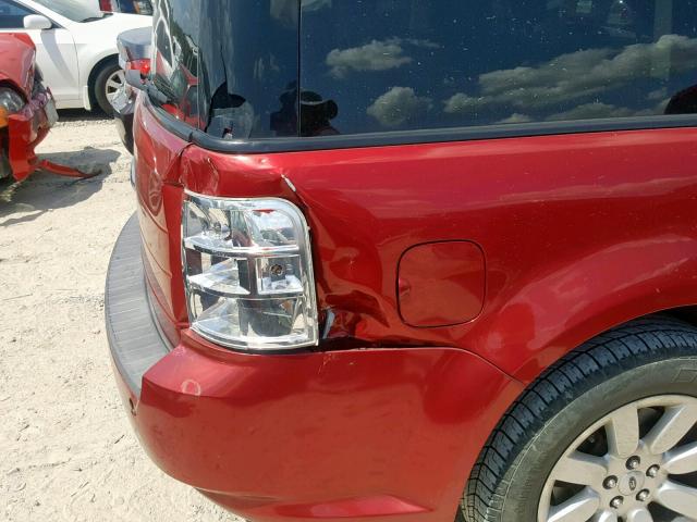 2FMDK51C69BA10346 - 2009 FORD FLEX SE RED photo 9