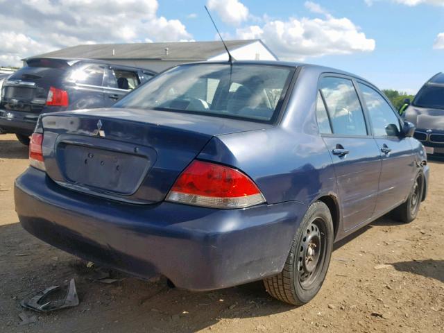 JA3AJ26E06U062790 - 2006 MITSUBISHI LANCER ES BLUE photo 4