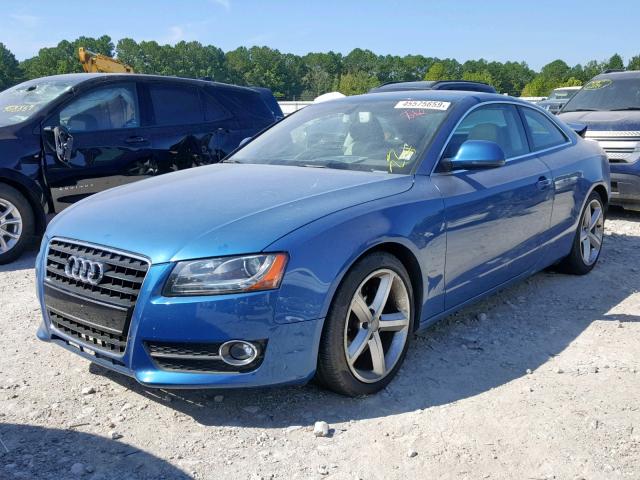 WAUDK78T89A044609 - 2009 AUDI A5 QUATTRO BLUE photo 2