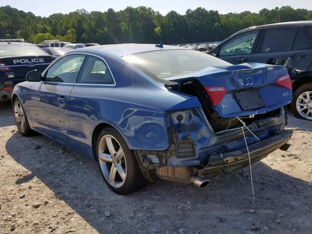 WAUDK78T89A044609 - 2009 AUDI A5 QUATTRO BLUE photo 3