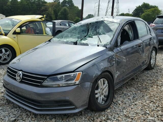 3VW2K7AJ6FM211323 - 2015 VOLKSWAGEN JETTA BASE GRAY photo 2