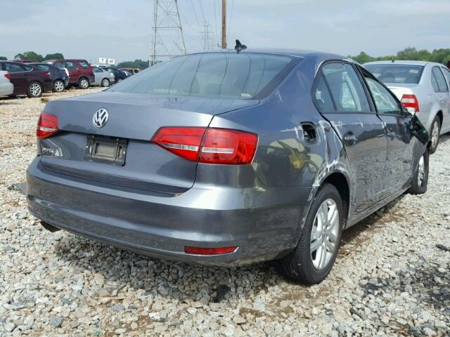 3VW2K7AJ6FM211323 - 2015 VOLKSWAGEN JETTA BASE GRAY photo 4