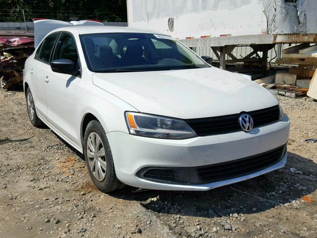 3VW2K7AJ6EM332965 - 2014 VOLKSWAGEN JETTA BASE WHITE photo 1