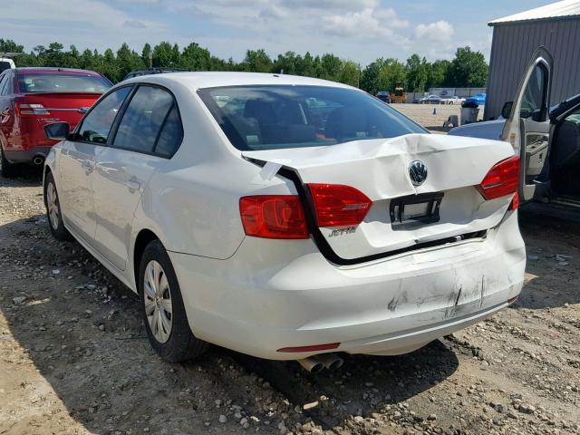 3VW2K7AJ6EM332965 - 2014 VOLKSWAGEN JETTA BASE WHITE photo 3