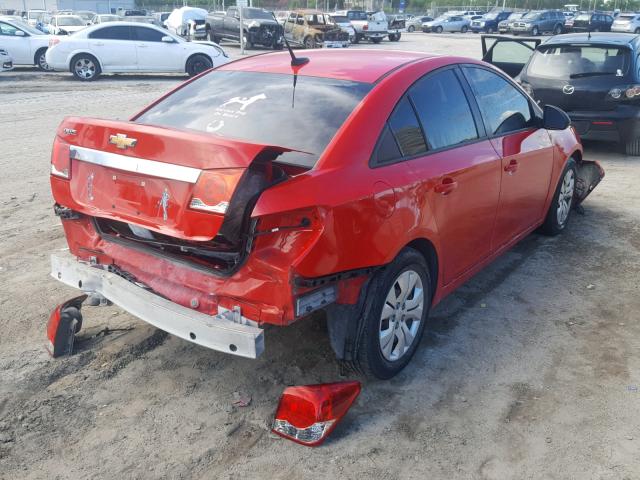 1G1PA5SHXE7191395 - 2014 CHEVROLET CRUZE LS RED photo 4