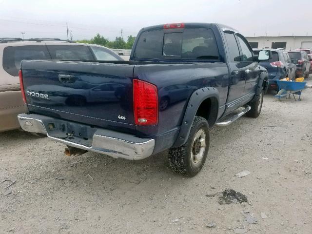 3D7KU28D74G106520 - 2004 DODGE RAM 2500 S ლურჯი ფოტო 4