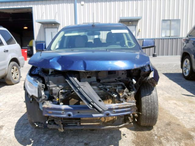 2FMDK4JC1BBA41665 - 2011 FORD EDGE SEL BLUE photo 9