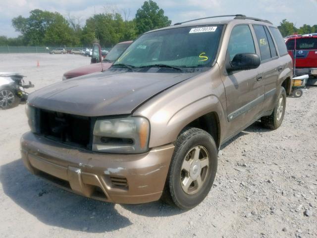 1GNDS13S532129334 - 2003 CHEVROLET TRAILBLAZE BROWN photo 2