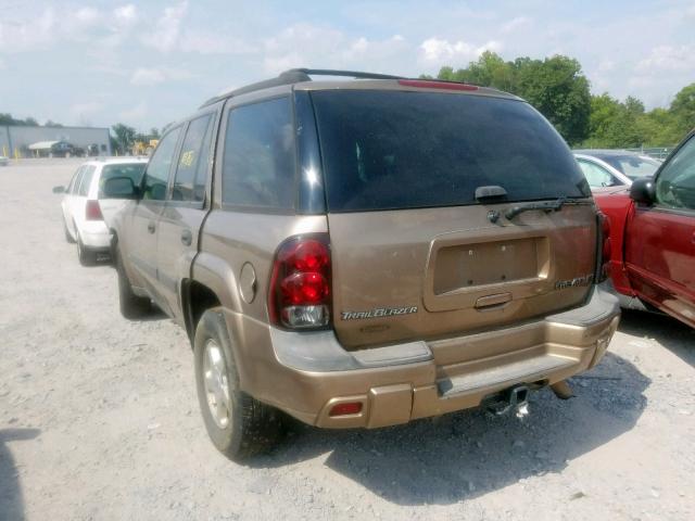 1GNDS13S532129334 - 2003 CHEVROLET TRAILBLAZE BROWN photo 3