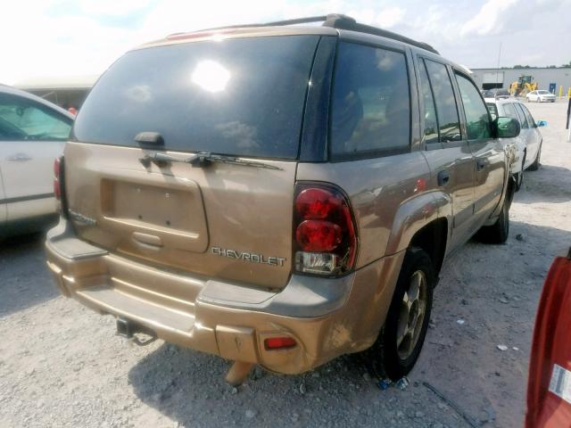 1GNDS13S532129334 - 2003 CHEVROLET TRAILBLAZE BROWN photo 4