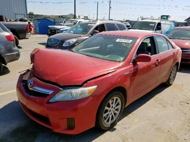 4T1BB3EK9BU133068 - 2011 TOYOTA CAMRY HYBR RED photo 2