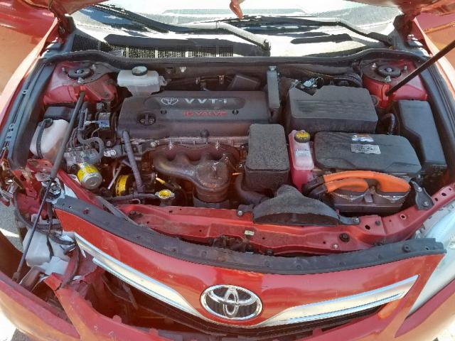 4T1BB3EK9BU133068 - 2011 TOYOTA CAMRY HYBR RED photo 7