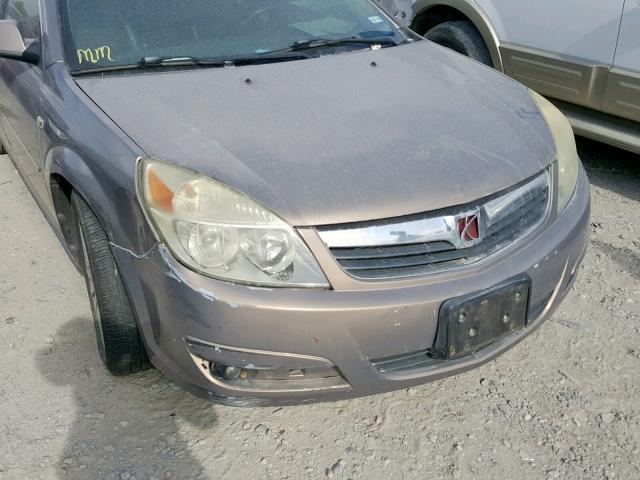 1G8ZV57767F166307 - 2007 SATURN AURA XR BROWN photo 9