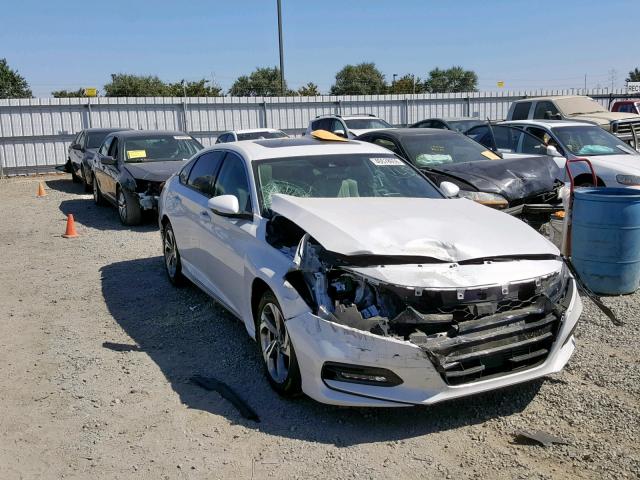 1HGCV2F57JA011264 - 2018 HONDA ACCORD EXL WHITE photo 1