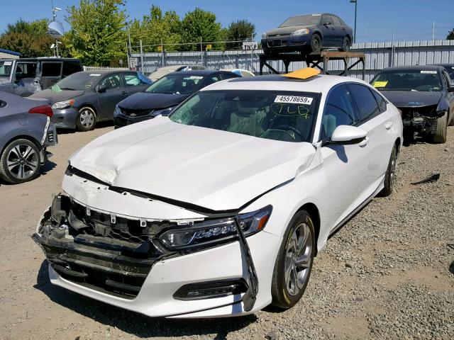 1HGCV2F57JA011264 - 2018 HONDA ACCORD EXL WHITE photo 2