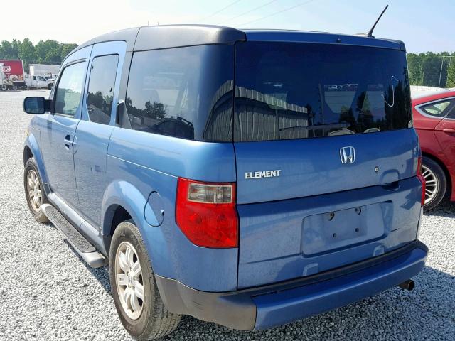 5J6YH18776L002929 - 2006 HONDA ELEMENT EX BLUE photo 3