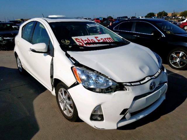 JTDKDTB32C1014440 - 2012 TOYOTA PRIUS C WHITE photo 1