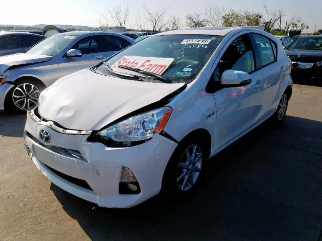 JTDKDTB32C1014440 - 2012 TOYOTA PRIUS C WHITE photo 2