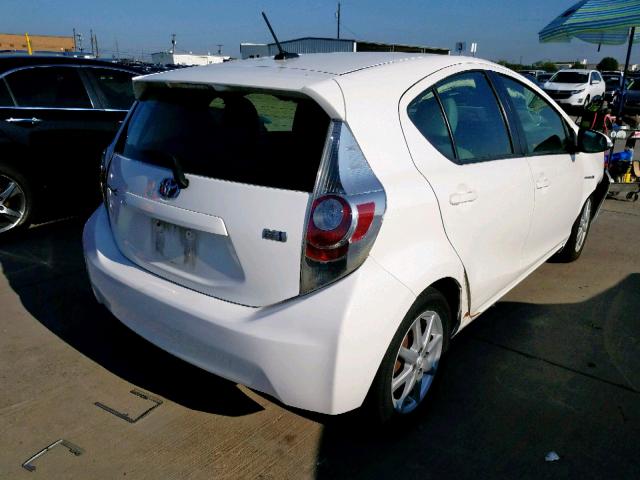 JTDKDTB32C1014440 - 2012 TOYOTA PRIUS C WHITE photo 4