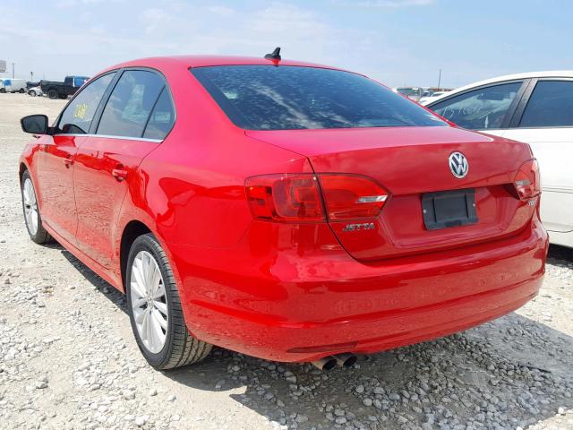 3VWLL7AJ7DM437160 - 2013 VOLKSWAGEN JETTA TDI RED photo 3