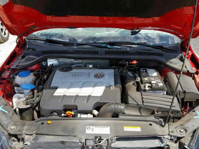 3VWLL7AJ7DM437160 - 2013 VOLKSWAGEN JETTA TDI RED photo 7