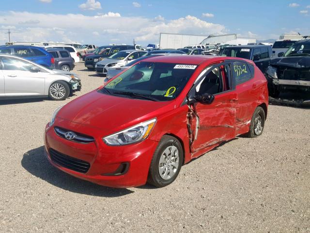 KMHCT5AEXGU255555 - 2016 HYUNDAI ACCENT SE RED photo 2