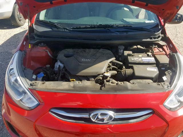 KMHCT5AEXGU255555 - 2016 HYUNDAI ACCENT SE RED photo 7