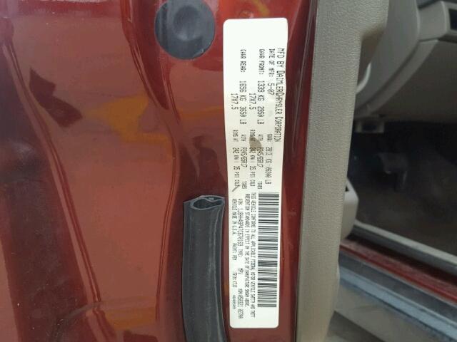 1J8HH48P47C670169 - 2007 JEEP COMMANDER MAROON photo 10