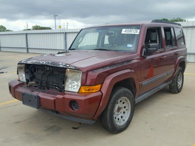 1J8HH48P47C670169 - 2007 JEEP COMMANDER MAROON photo 2