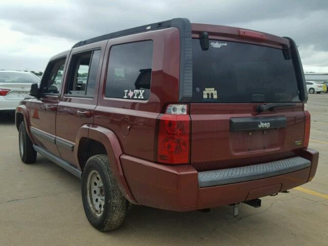 1J8HH48P47C670169 - 2007 JEEP COMMANDER MAROON photo 3