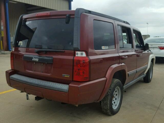 1J8HH48P47C670169 - 2007 JEEP COMMANDER MAROON photo 4