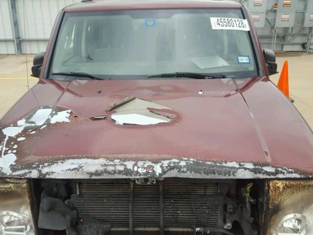 1J8HH48P47C670169 - 2007 JEEP COMMANDER MAROON photo 7
