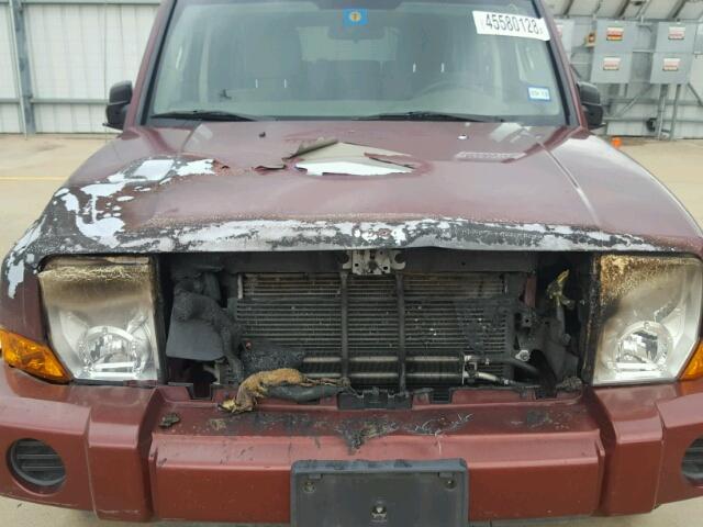 1J8HH48P47C670169 - 2007 JEEP COMMANDER MAROON photo 9