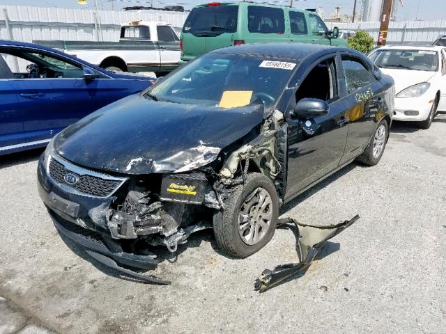 KNAFU4A28C5557863 - 2012 KIA FORTE EX BLACK photo 2