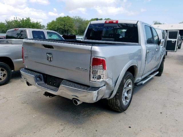 1C6RR7NM2JS309354 - 2018 RAM 1500 LARAM SILVER photo 4