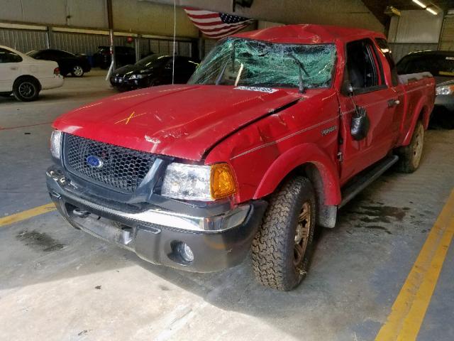 1FTZR15U71PA15795 - 2001 FORD RANGER SUP RED photo 2