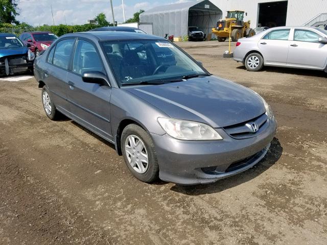 2HGES15155H029277 - 2005 HONDA CIVIC DX GRAY photo 1