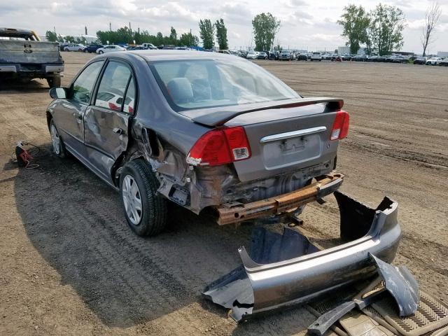 2HGES15155H029277 - 2005 HONDA CIVIC DX GRAY photo 3