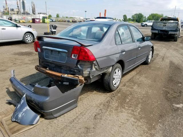 2HGES15155H029277 - 2005 HONDA CIVIC DX GRAY photo 4