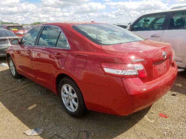 4T4BF3EK5BR105472 - 2011 TOYOTA CAMRY BASE RED photo 3