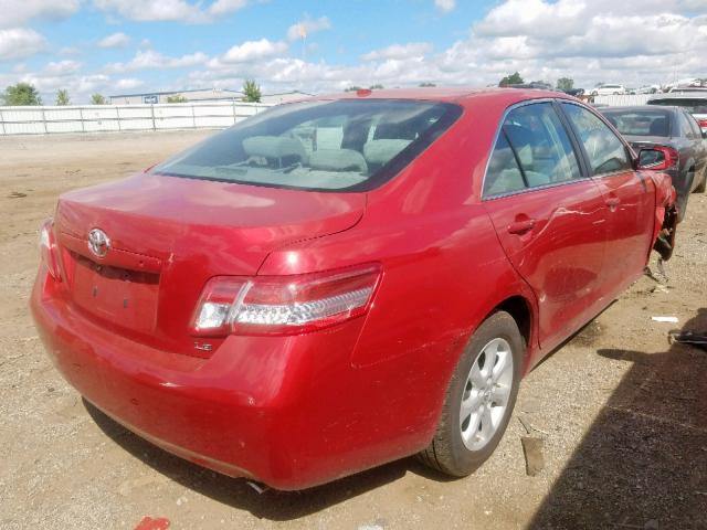 4T4BF3EK5BR105472 - 2011 TOYOTA CAMRY BASE RED photo 4